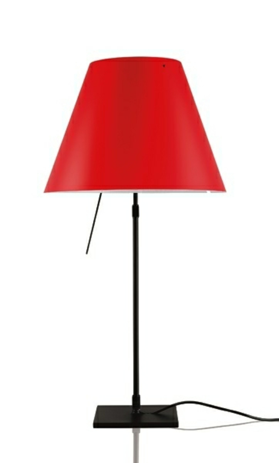 Costanza Lampada da Tavolo con Dimmer Nero/Primary Red - Luceplan