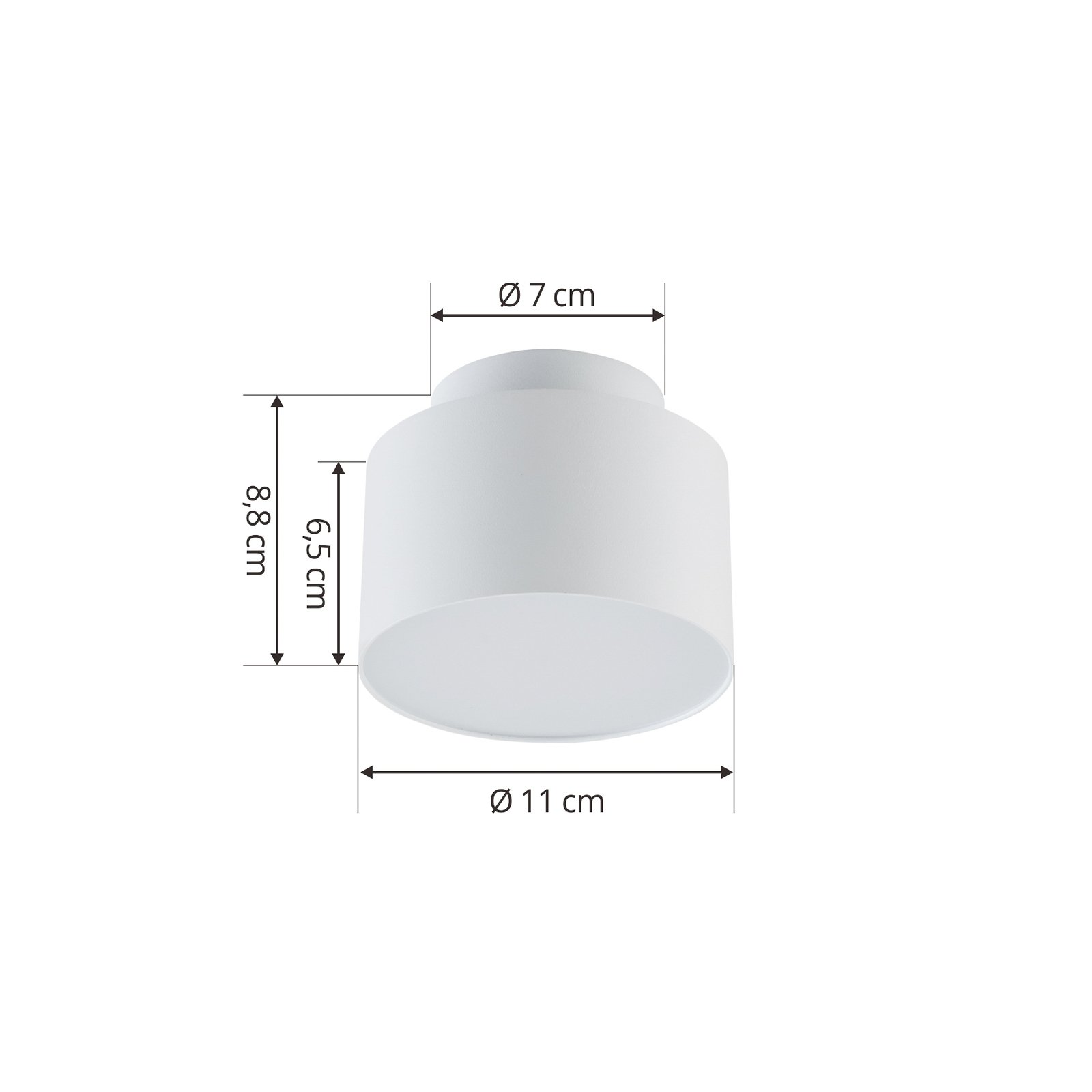 Reflektor LED Lindby Nivoria, Ø 11 cm, biały piaskowy, zestaw 4 sztuk