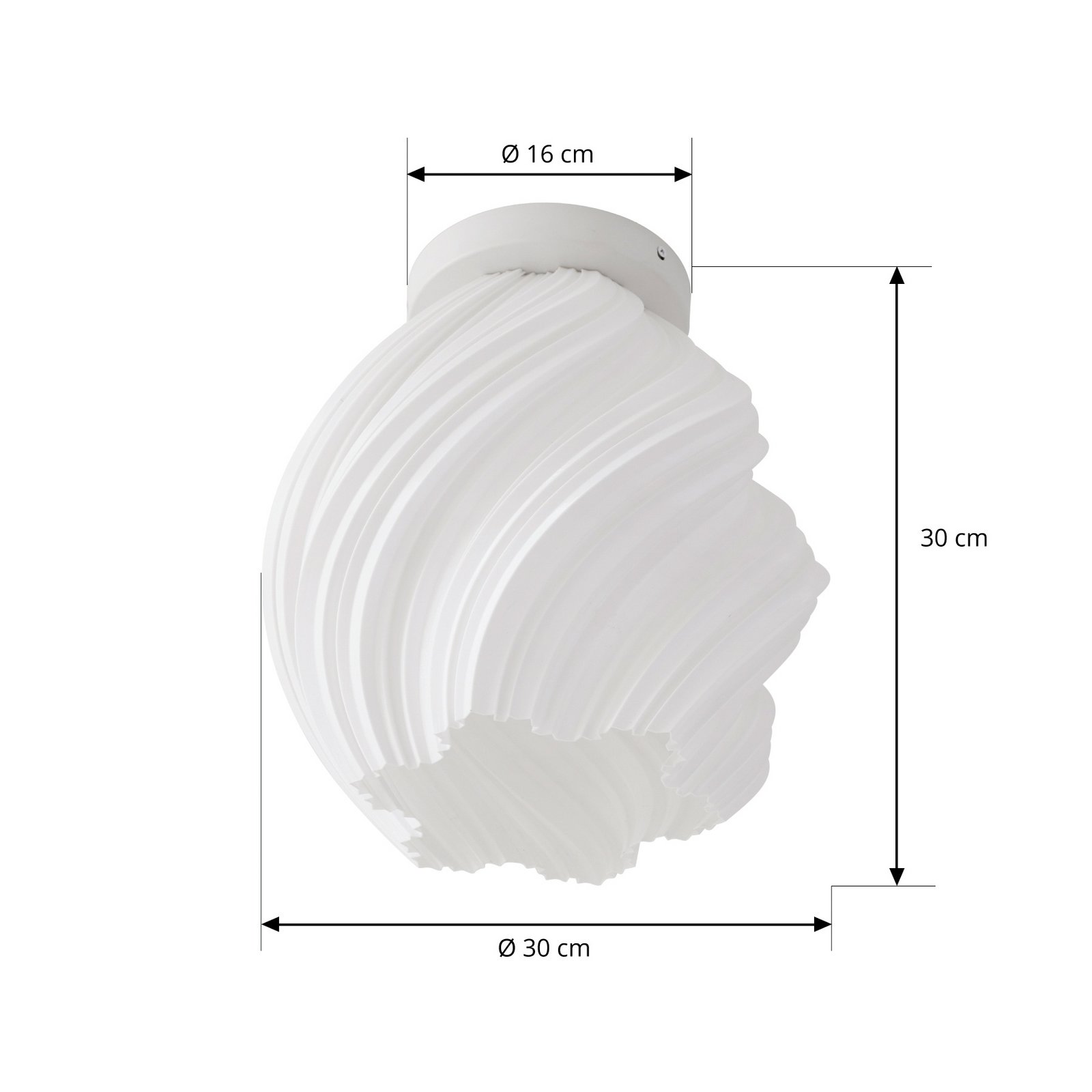 Stropní světlo Nuvia 32 cm 3D tisk bílá - Lindby Stropní světlo Nuvia 32 cm 3D tisk bílá - Lindby