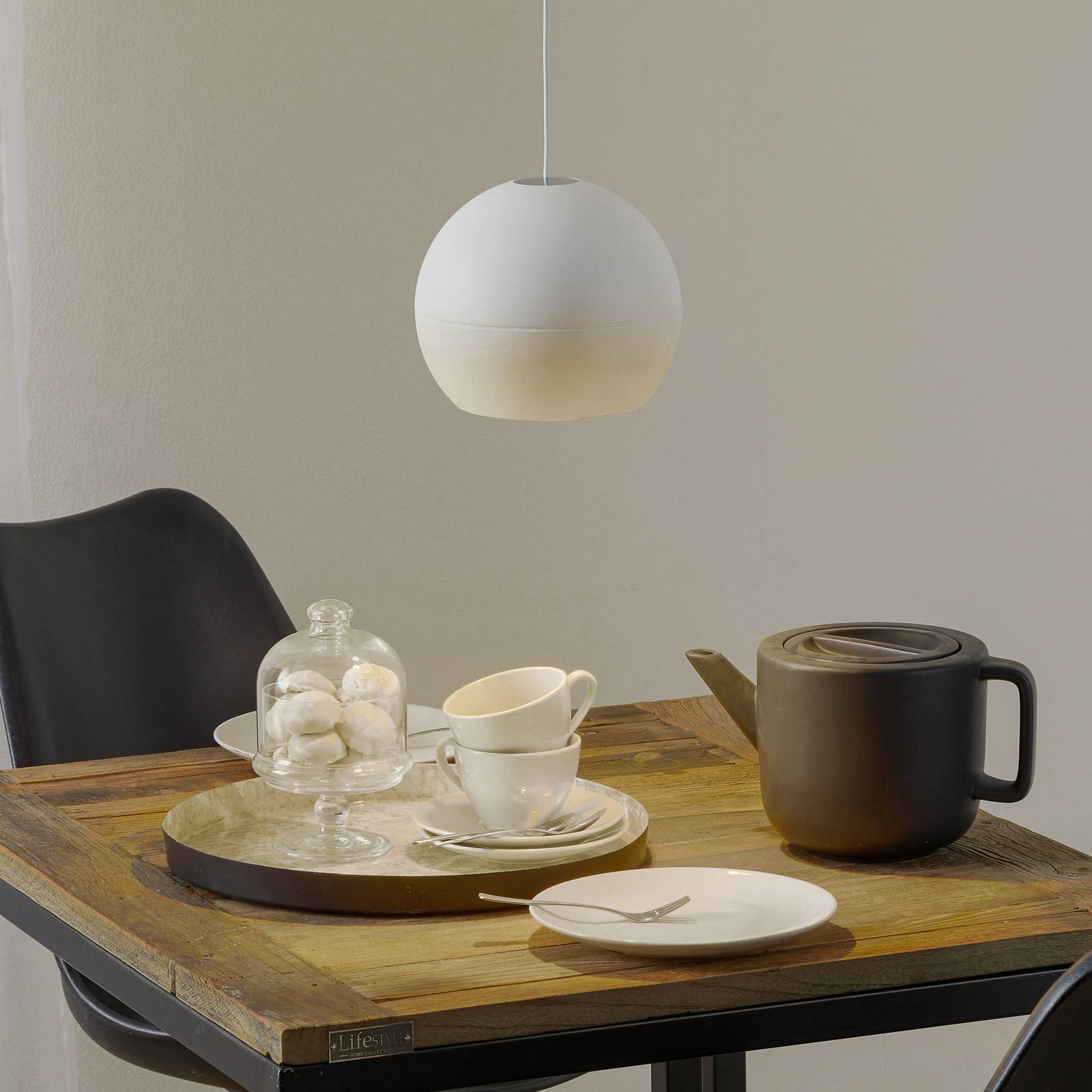 BEGA Studio Line lampa wisząca DALI, biała Ø19 cm