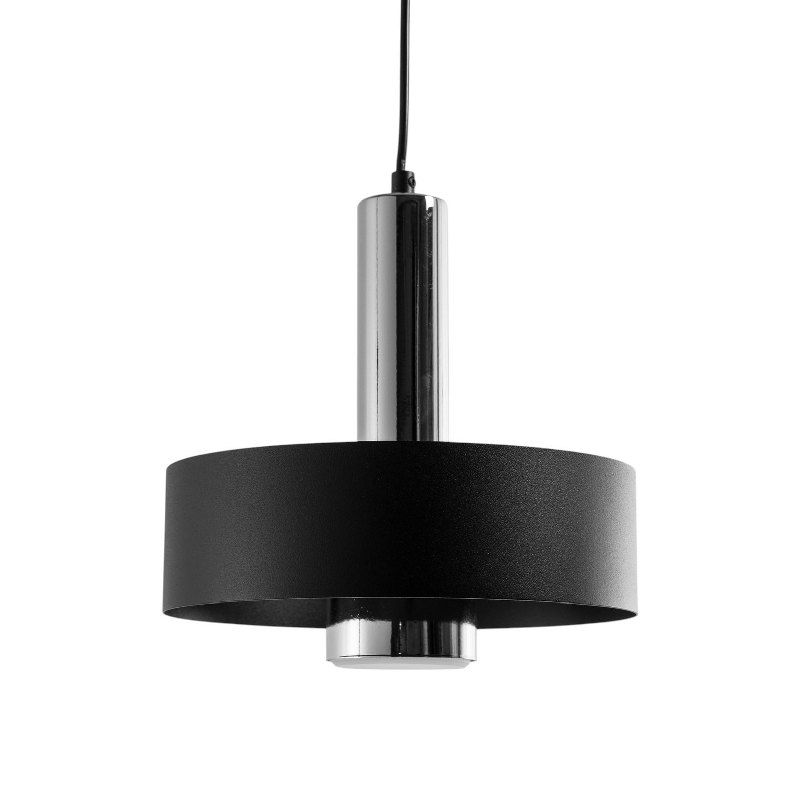 Lampă suspendată Rif Lux, negru/argintiu, Ø 25 cm, oțel Lampă suspendată Rif Lux, negru/argintiu, Ø 25 cm, oțel