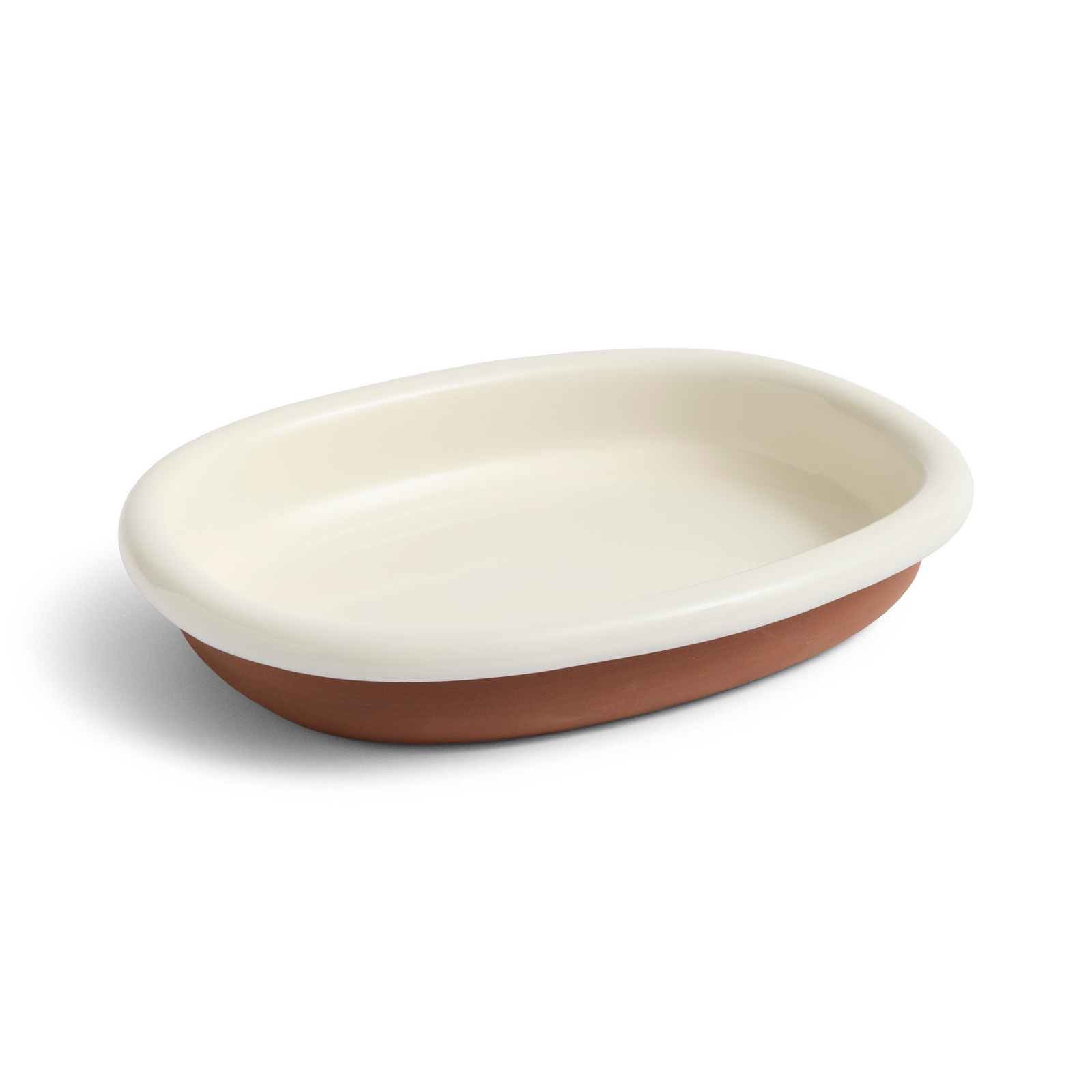 Barro bowl, white, 36 x 27 cm, terracotta - HAY
