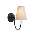 Markslöjd Wandleuchte Amar, beige/schwarz, Stecker, E14