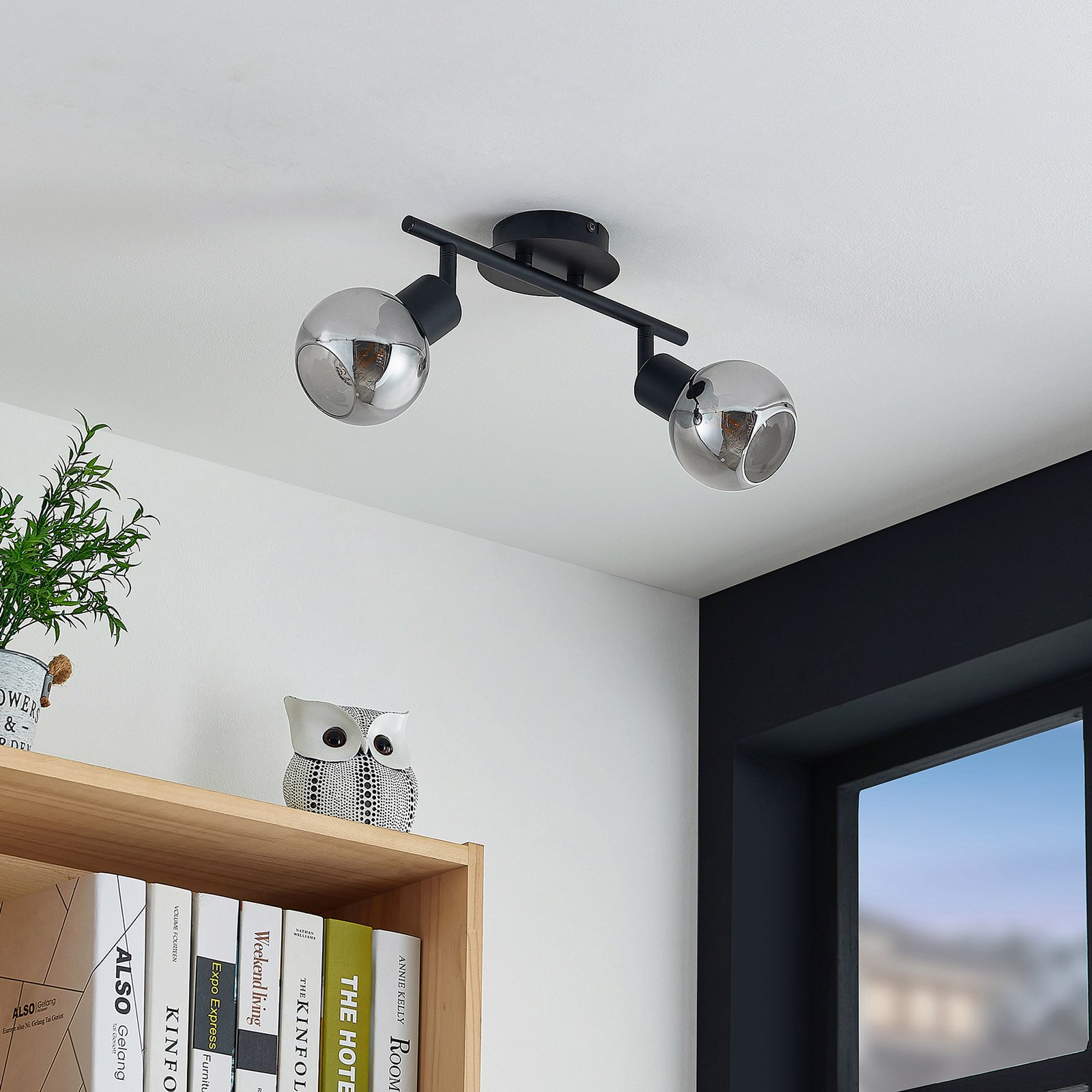 Eridia 2 Deckenleuchte Black - Lindby