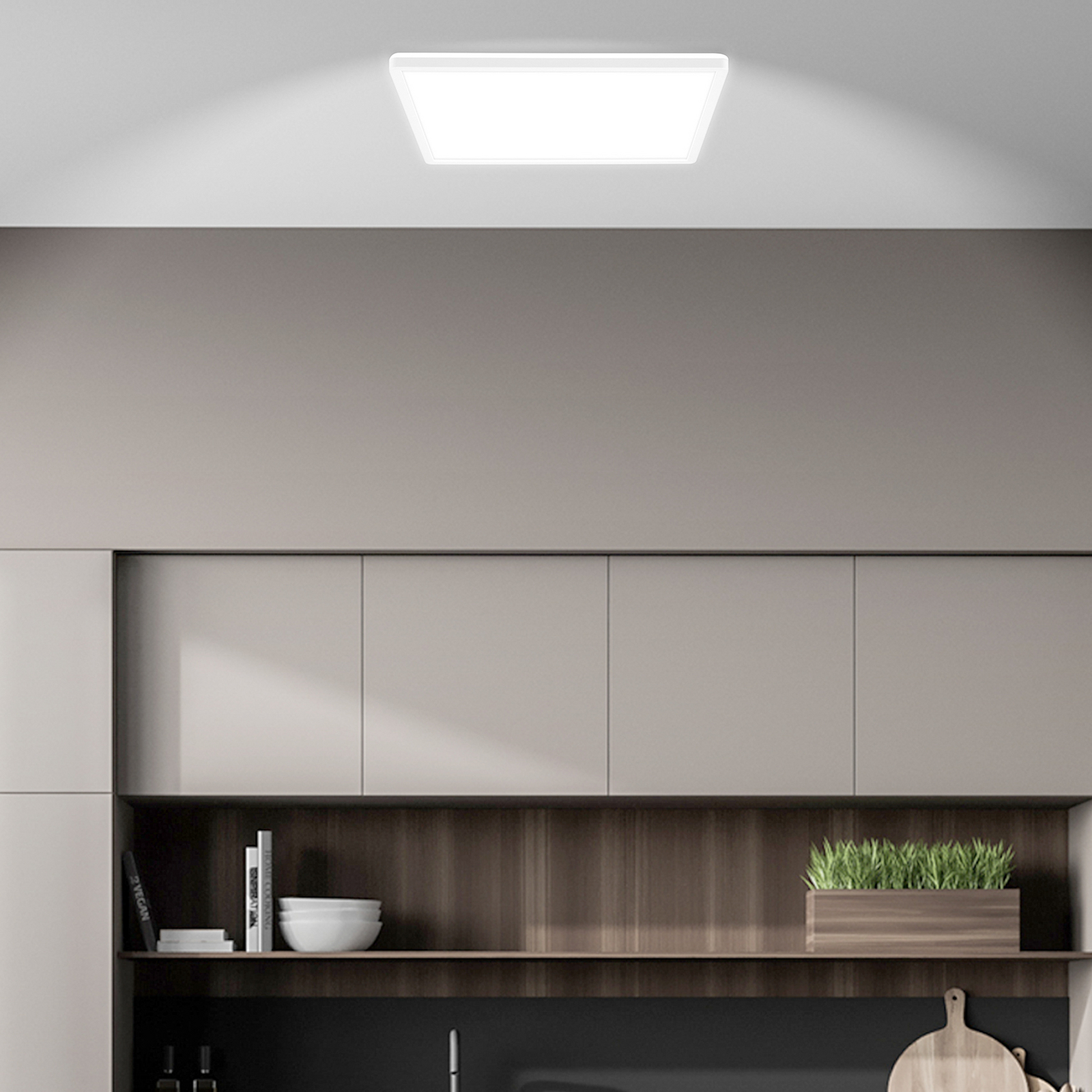 LED lubų lempa Tava A, CCT, 29 x 29 cm, balta, nuotolinio valdymo pultas LED lubų lempa Tava A, CCT, 29 x 29 cm, balta, nuotolinio valdymo pultas