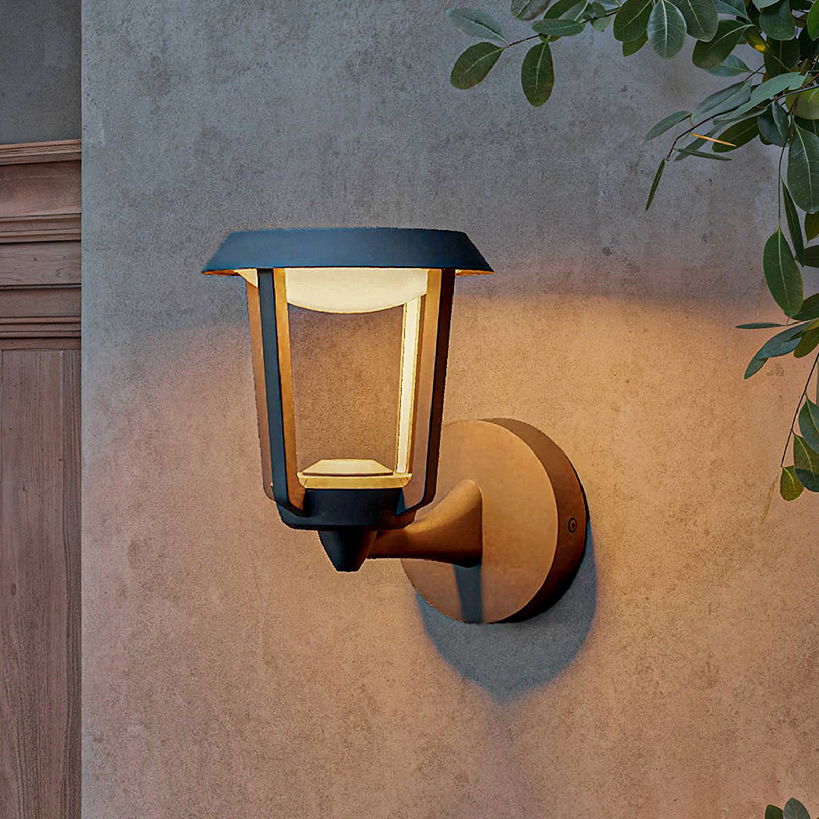 Philips LED-utomhusvägglampa Nuvy, antracit, metall, IP44