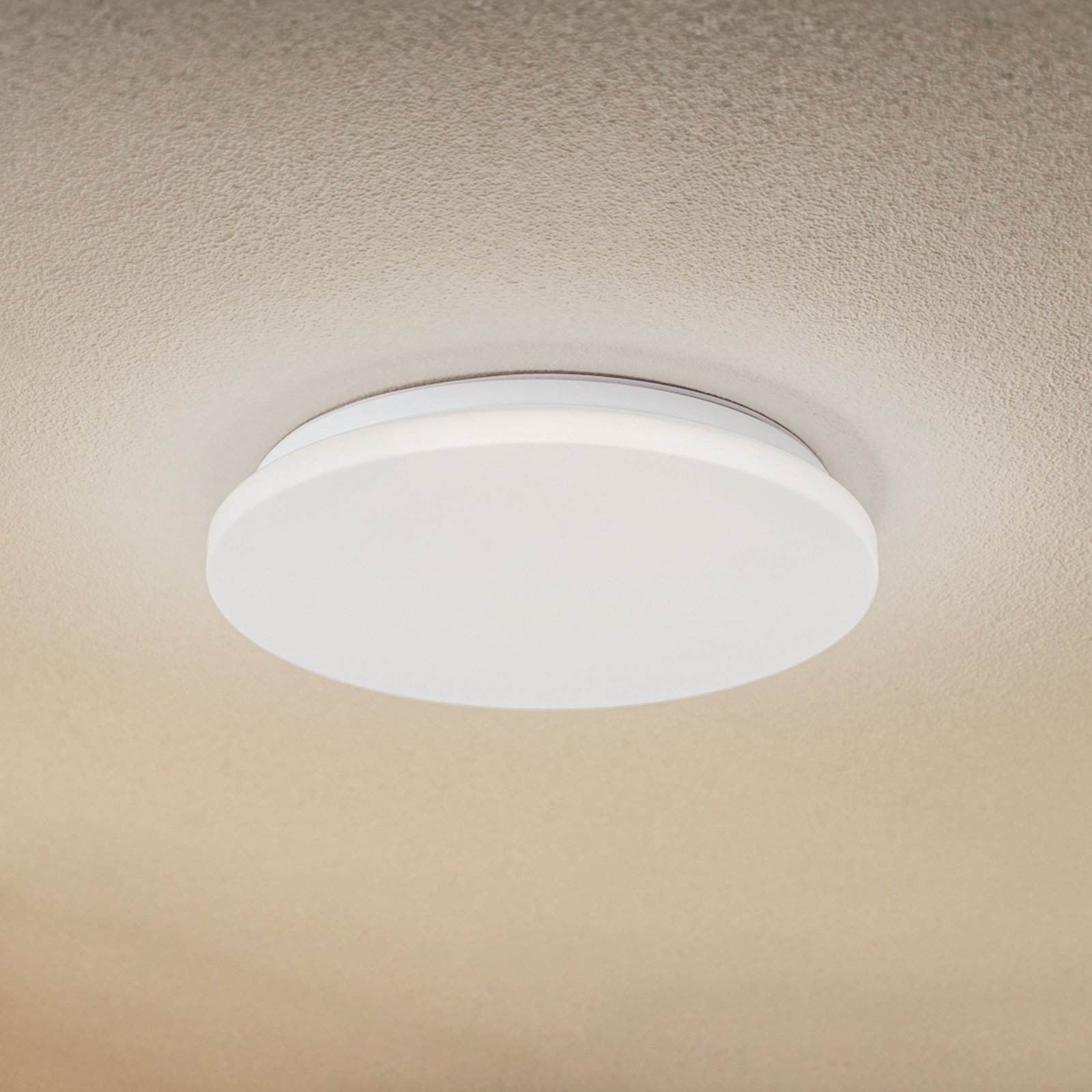 Zewnętrzna lampa sufitowa LED Kirkola, 3000 K, Ø 34 cm, biały