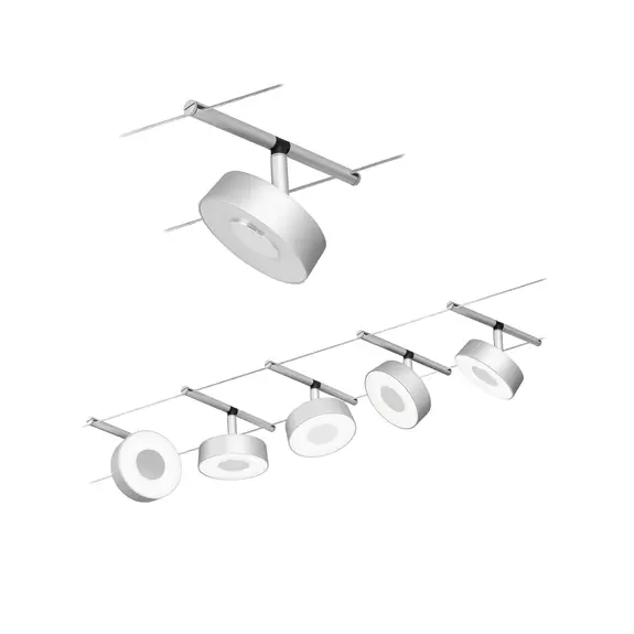 Lampenwelt Paulmann Circle LED-Seilsystem 5fl. chrom matt