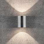 Canto 2 udendørs LED-væglampe 10 cm, rustfrit stål