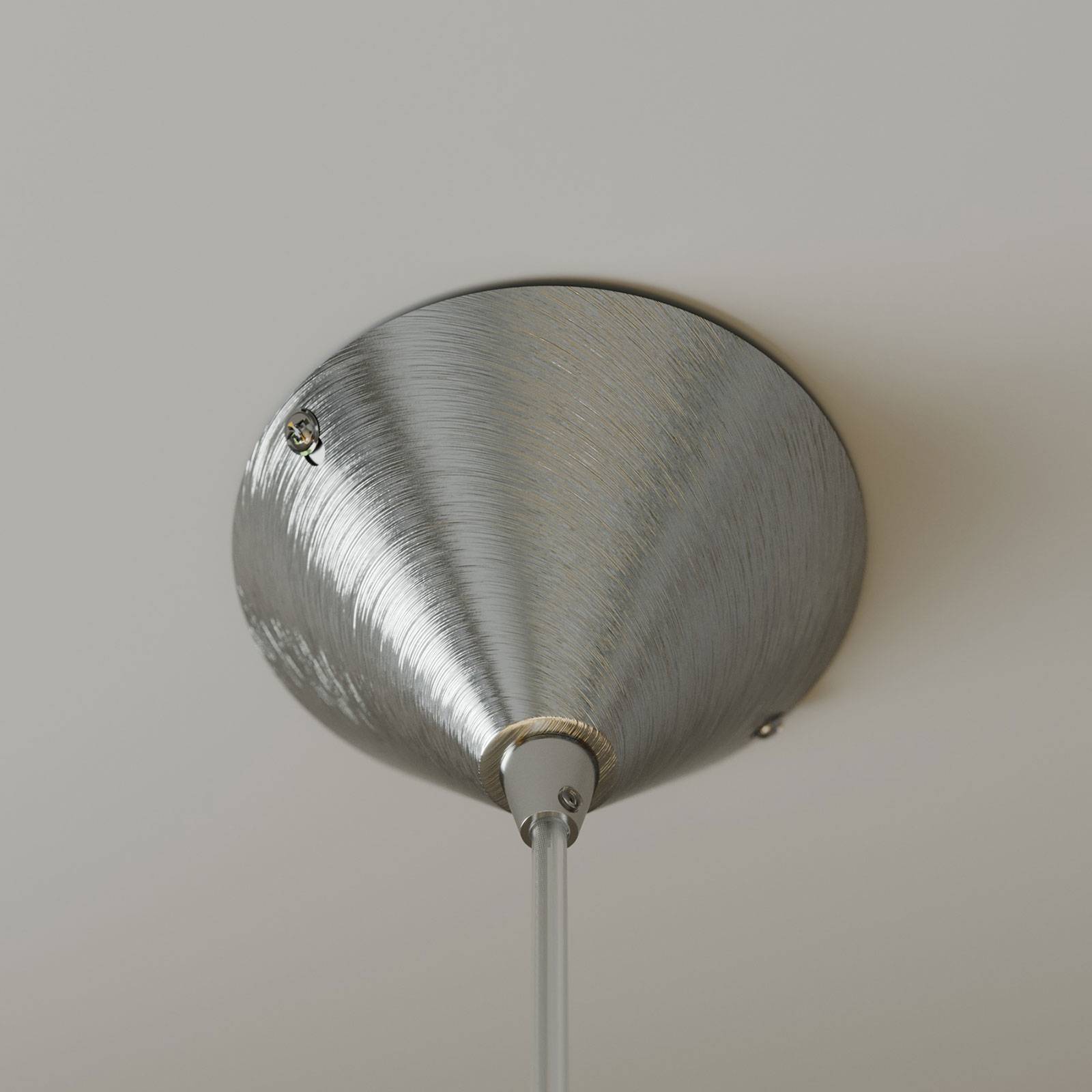 Lampa wisząca Lindby Petra, biała, szkło, Ø 40 cm, stożek, E27