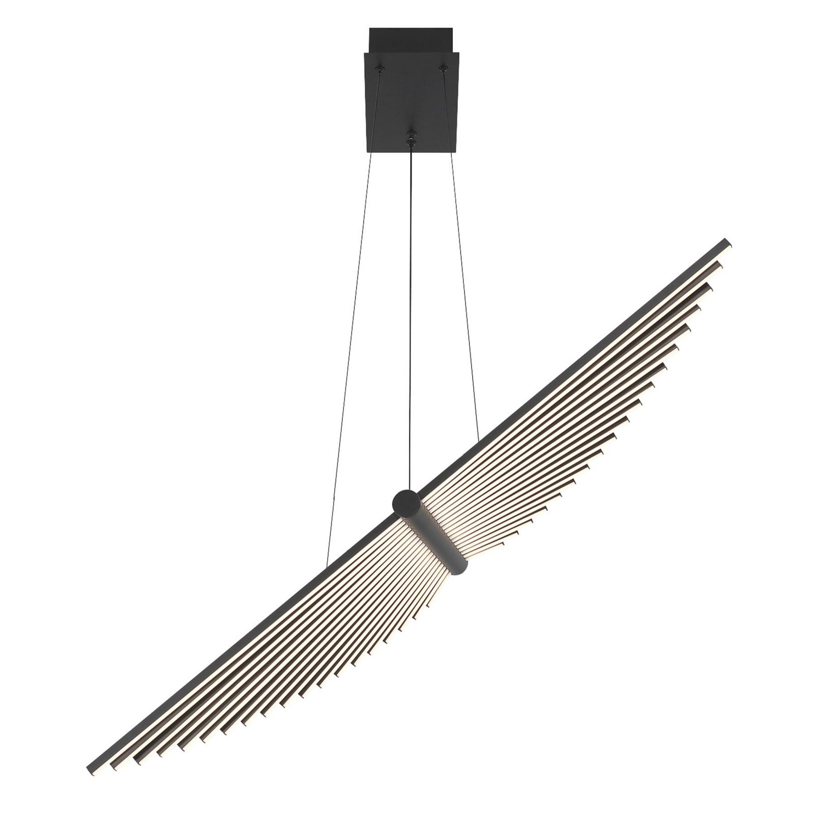 LED-Hängeleuchte SERAPH, schwarz matt, Länge 105 cm, Metall