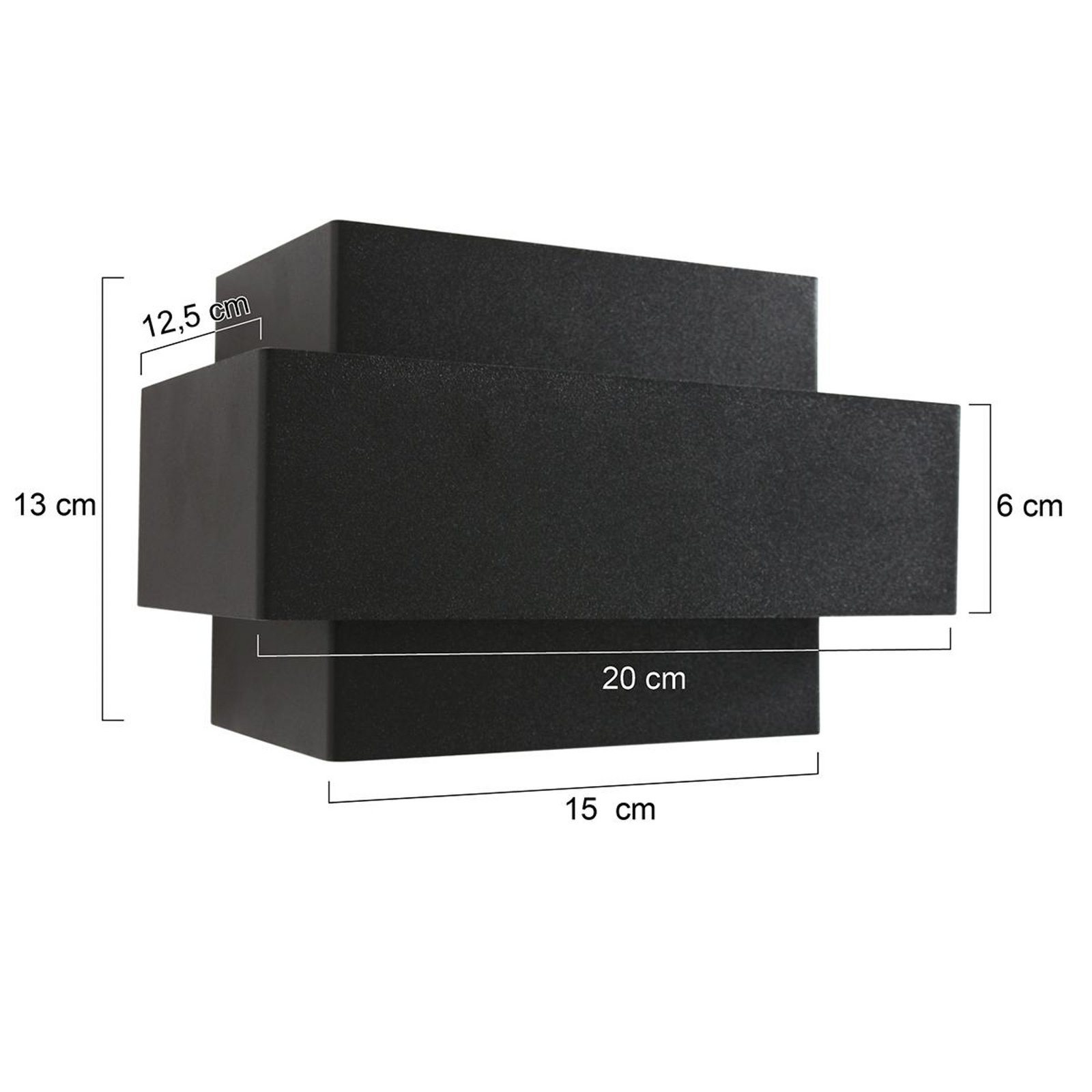LED-Wandleuchte Muro 3368, schwarz, up/down, G9, 2.700 K