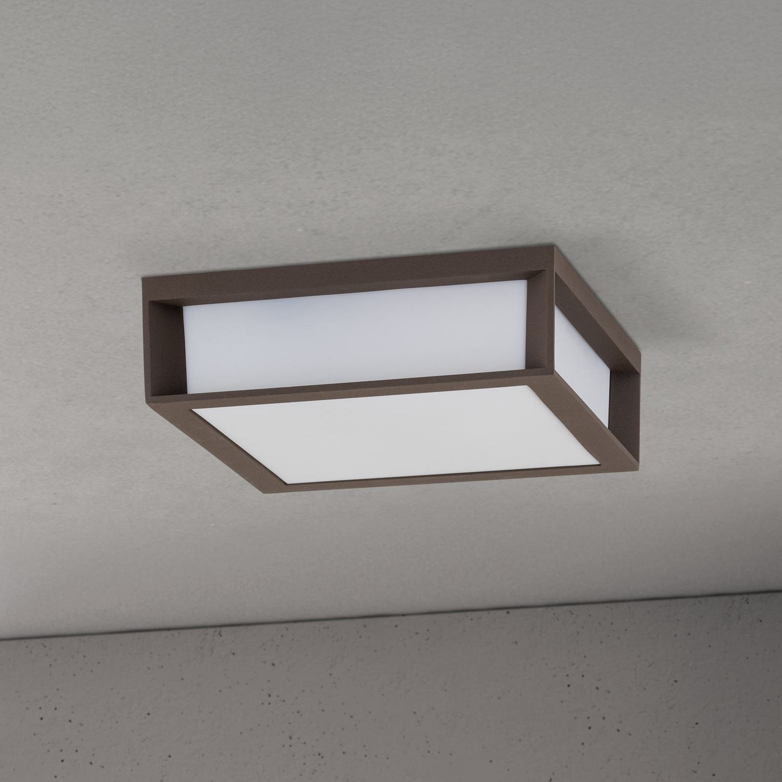 Lampada da esterno Henry, corten, alluminio pressofuso, E27, IP44