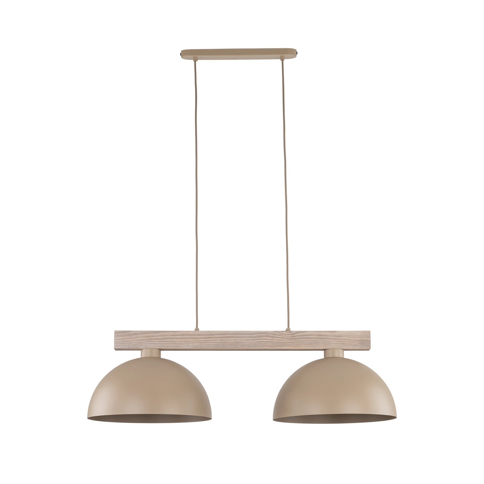 Závesné svietidlo Oslo, pieskovej farby, 2-pl., dĺžka 83 cm, E27