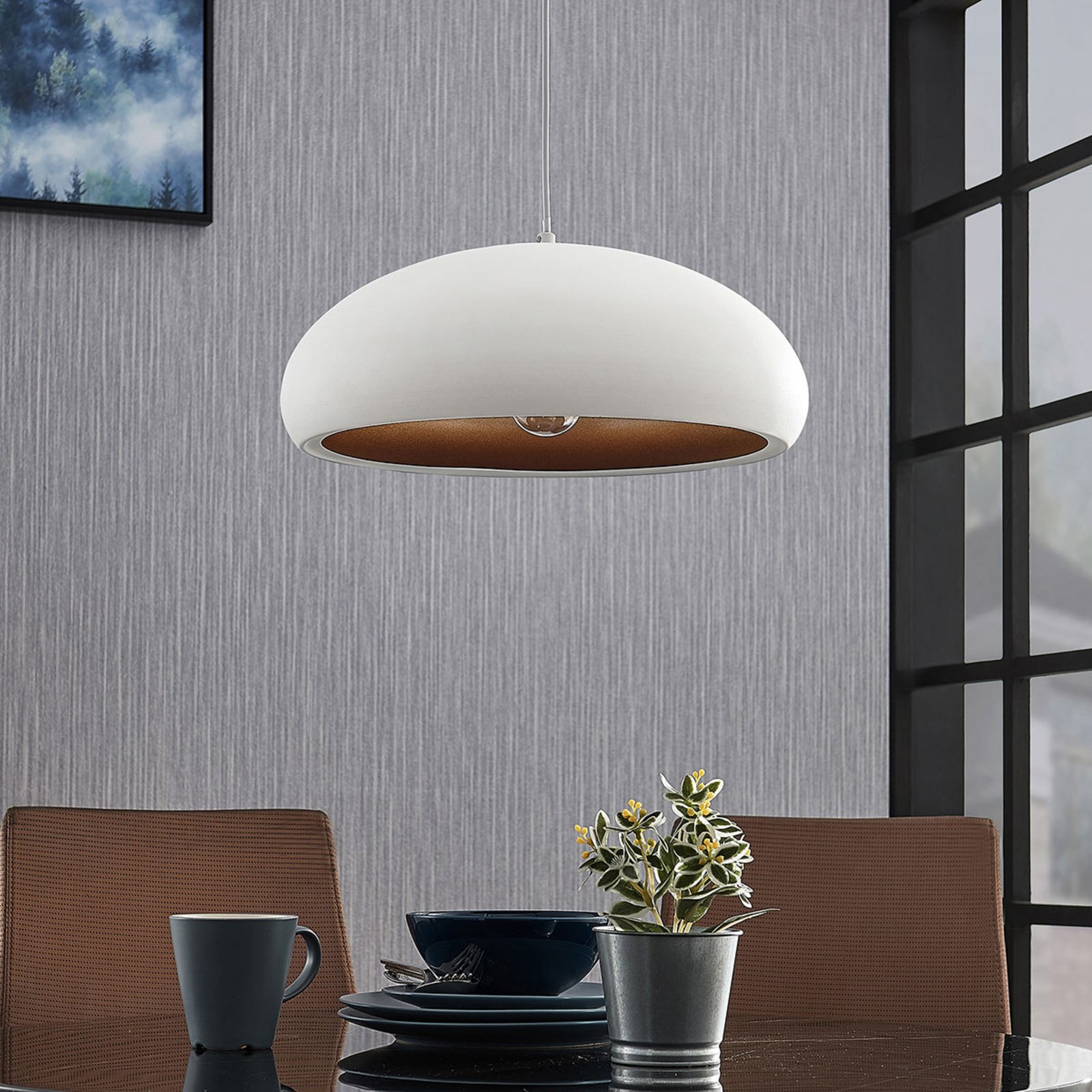 Gerwina Suspension White/Gold - Lindby