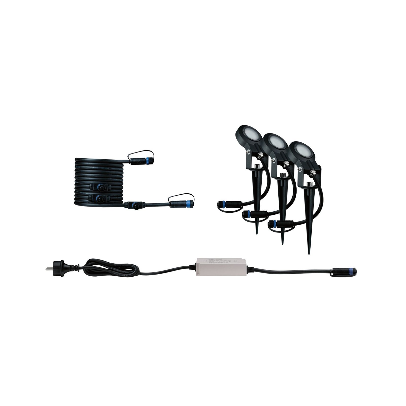 Plug & Shine 3 LED Havelampe Sting IP67 Anthracite - Paulmann