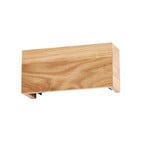 LED wall lamp Shine-Wood, width 21 cm, oak/black, wood