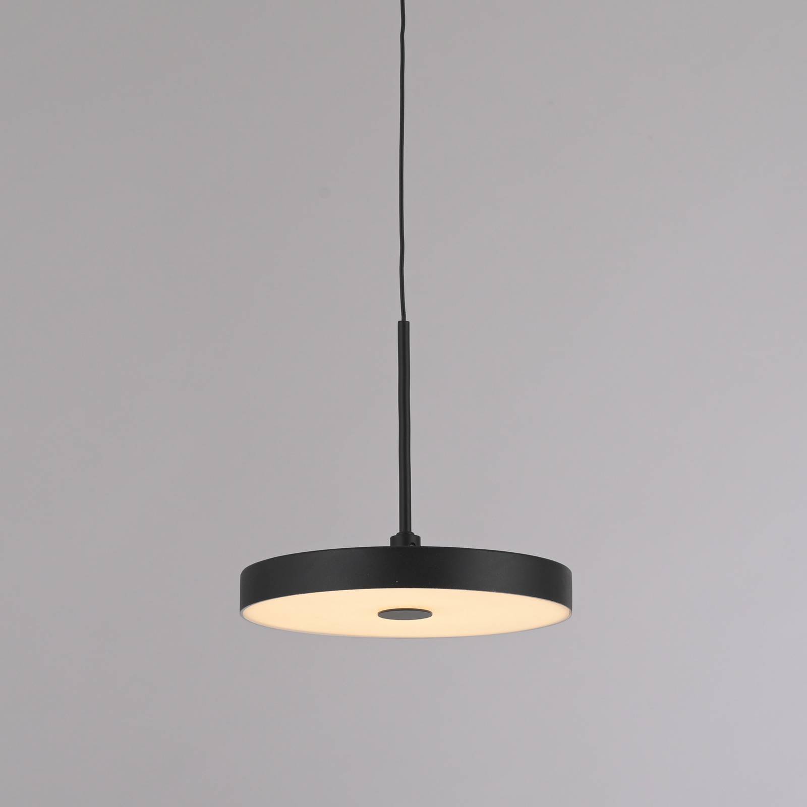 JUST LIGHT. żyrandol LED Plata, czarna, 1-punktowa, 3000 K