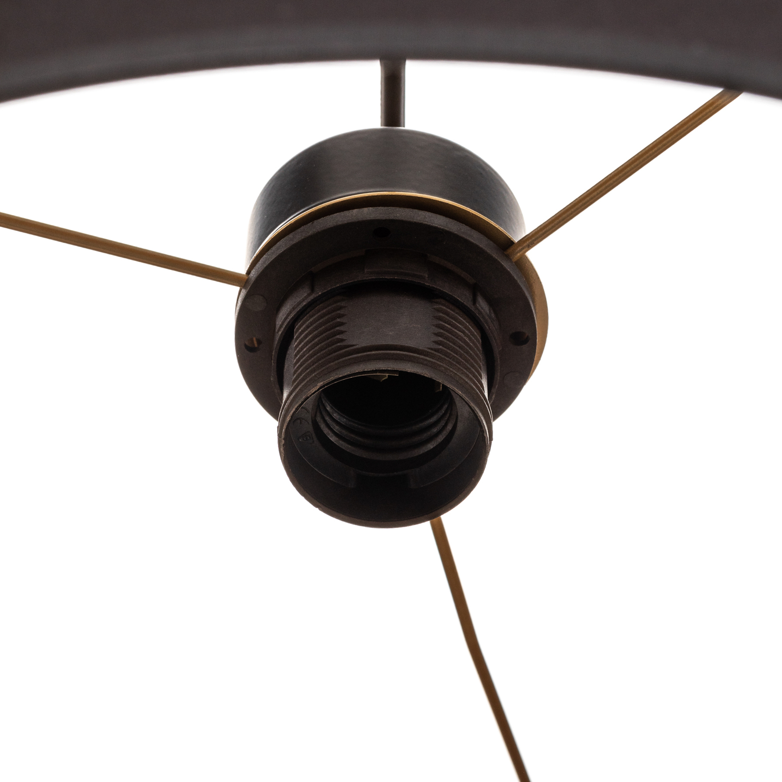 Suspension Soho cylindre, 1 lampe 40 cm noire/or