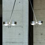 Hanglamp PUK CEILING; 4-lamps mat chroom 80 cm