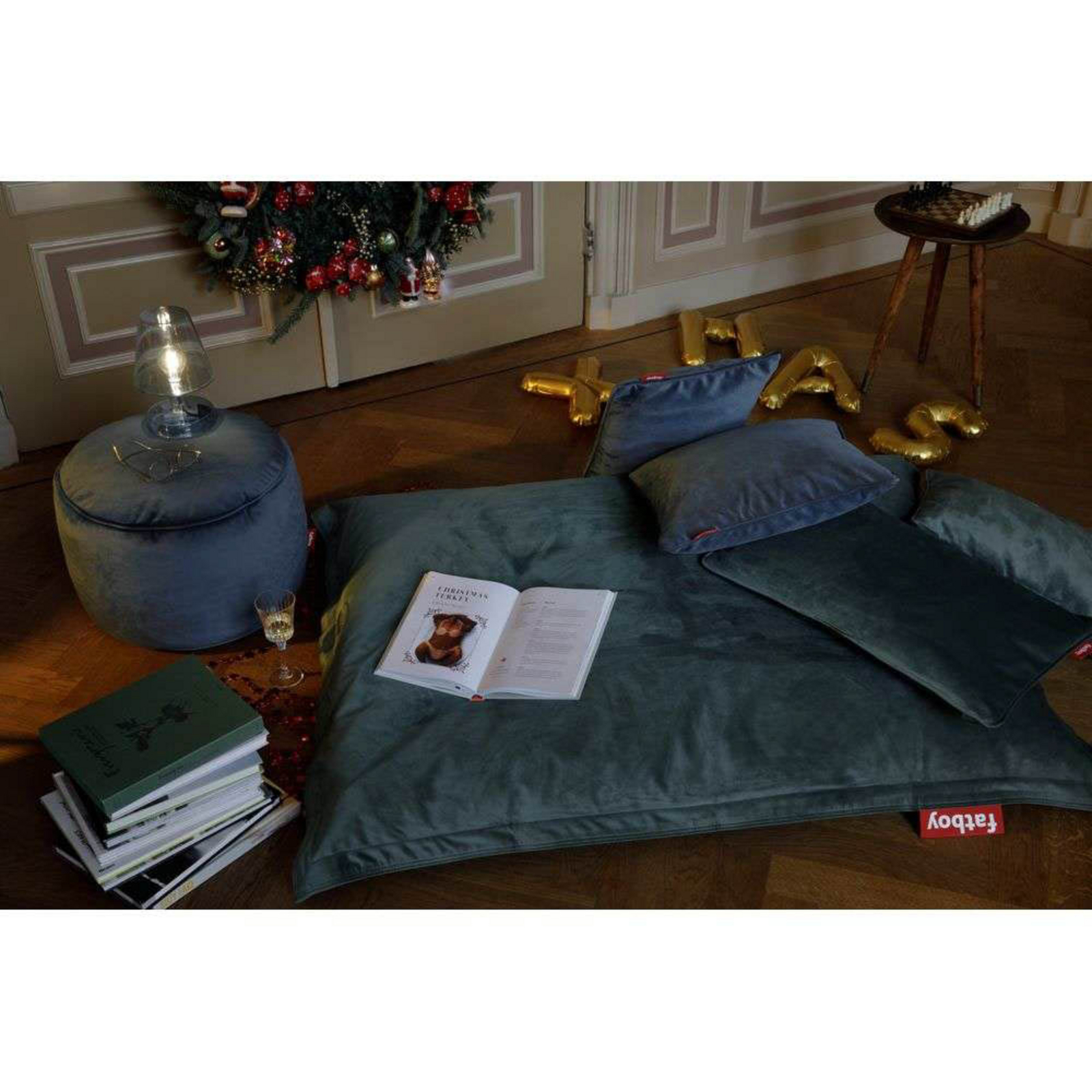King Coussin Recycled Velvet Almond - Fatboy®