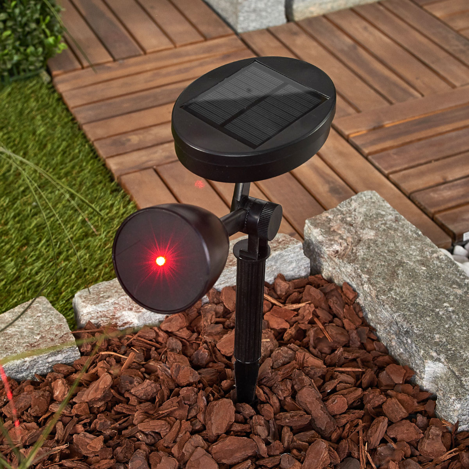 Effective decorative LED solar lamp Kari, Lampenwelt.com, plastic, energy efficiency: A+, W: 10.5 cm, H: 36 cm