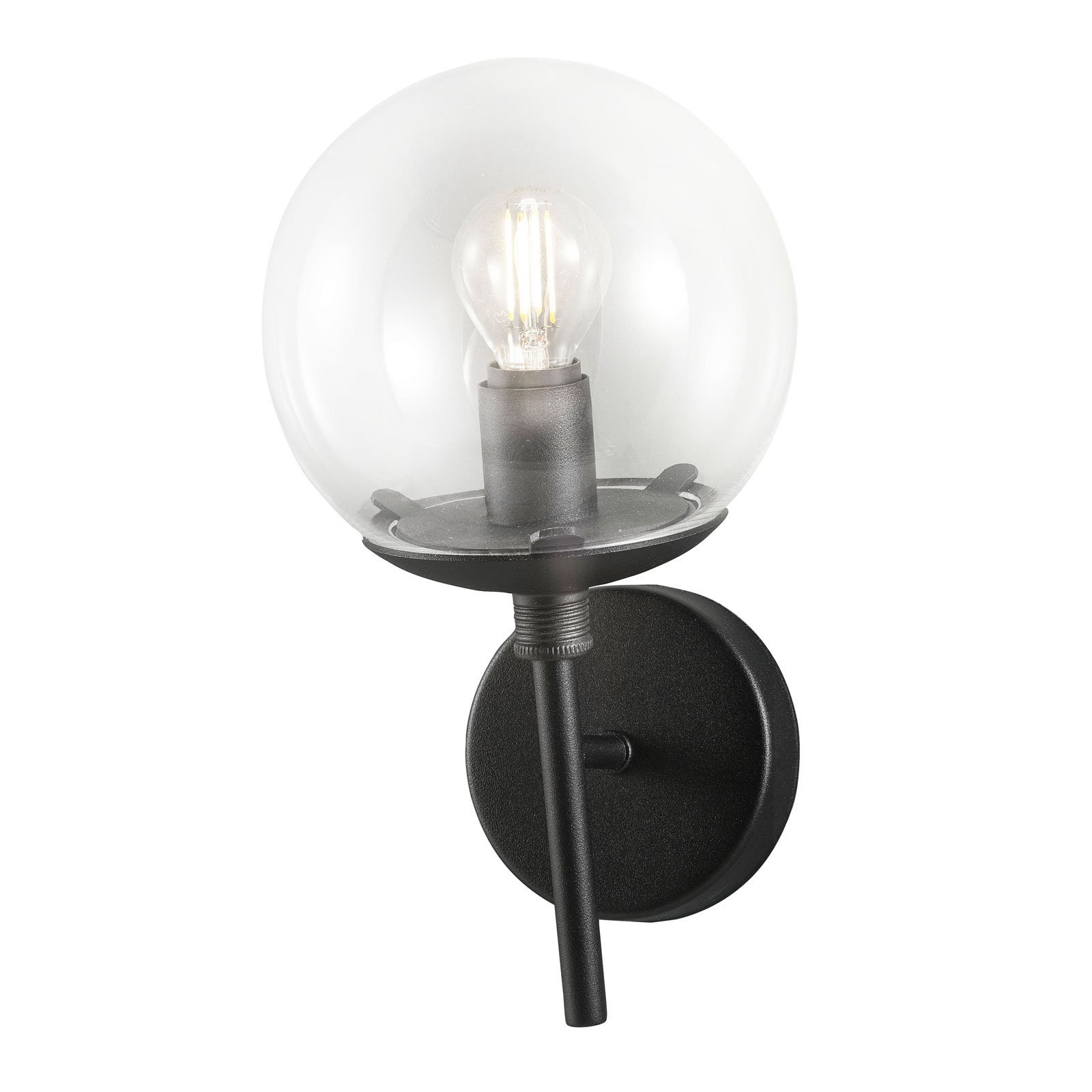 Wandlamp Global Ø 15 cm zwart