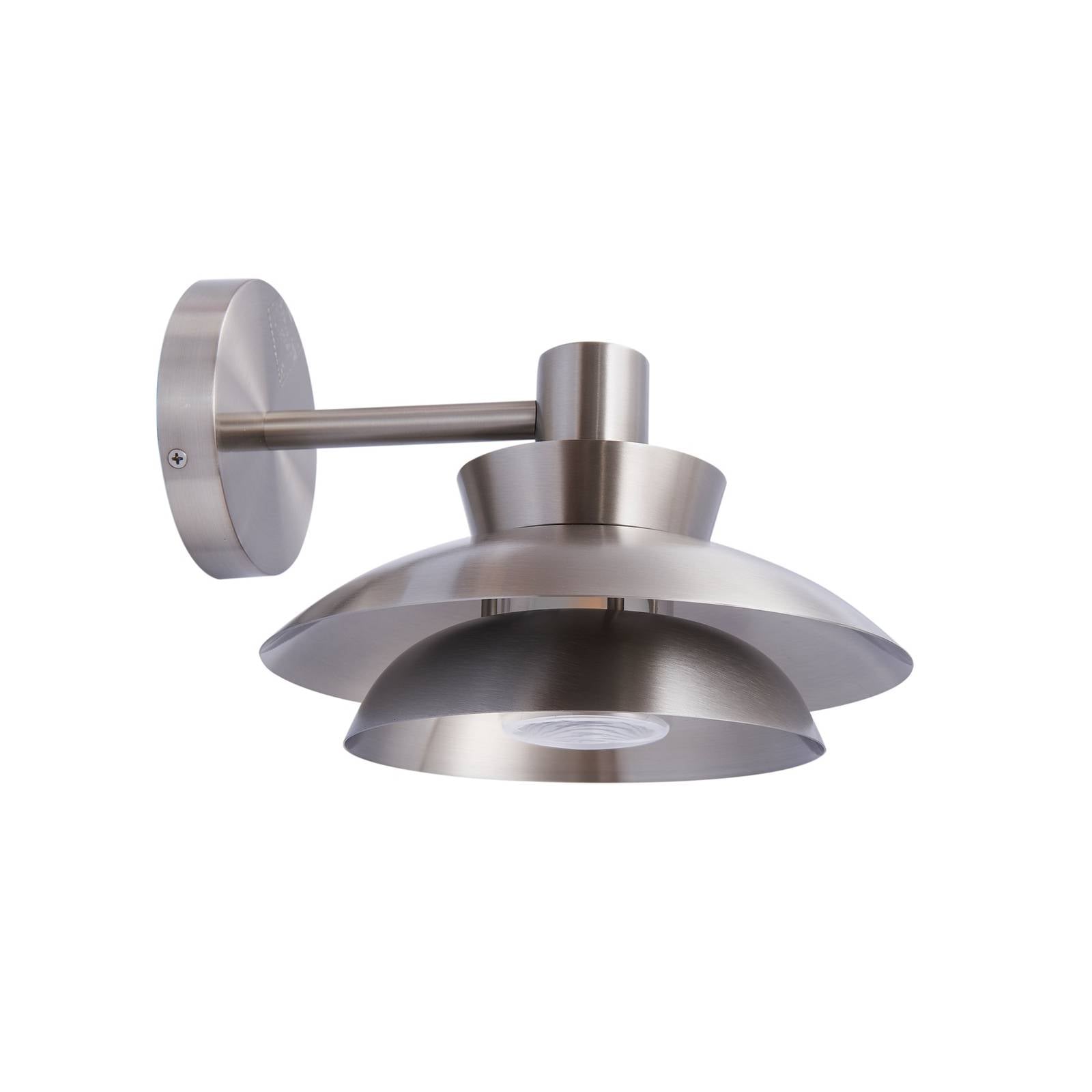 Lucande Außenwandleuchte Thais, Edelstahl, Ø 25 cm