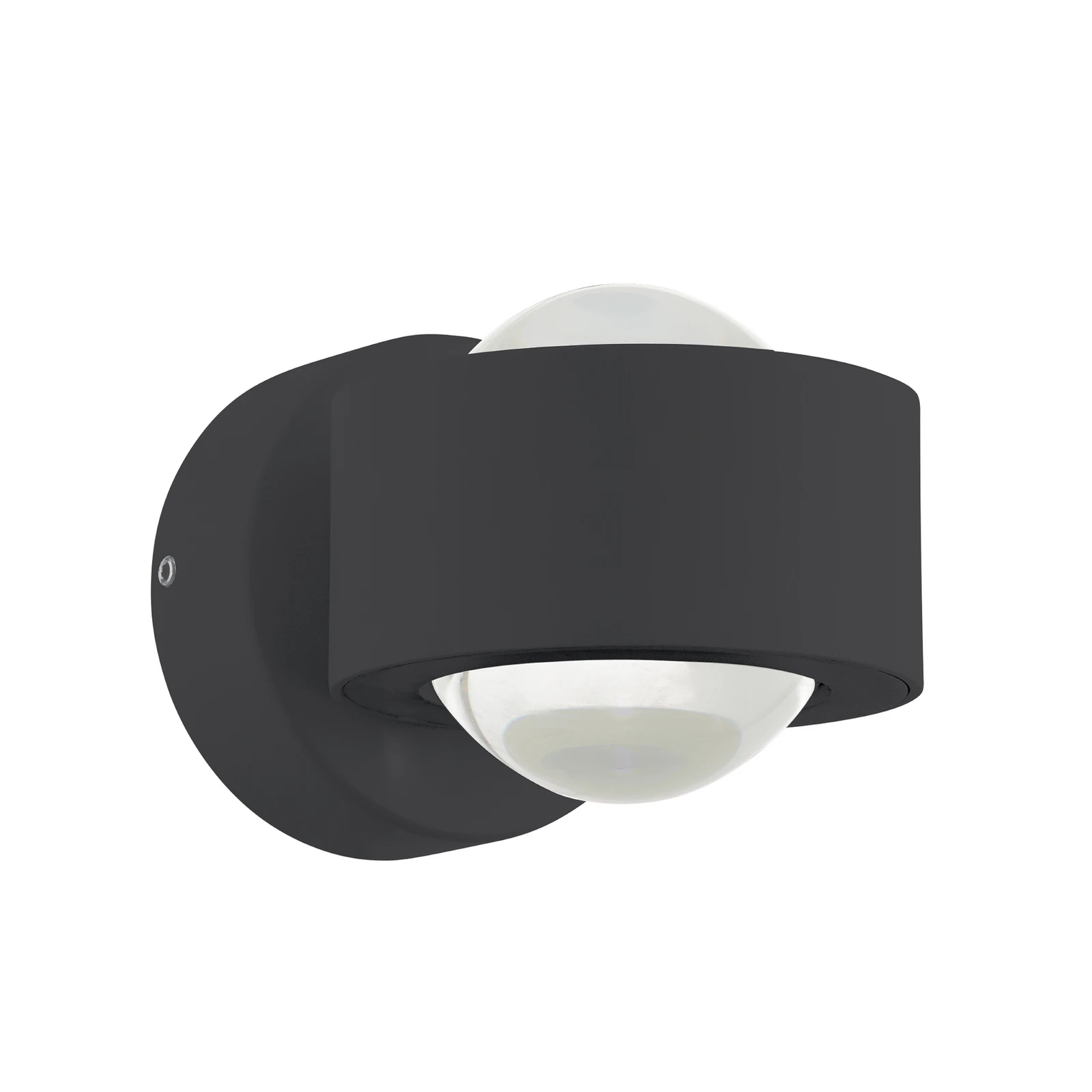 Applique d'extérieur LED Treviolo, noire, saillie 12 cm, à 2 lampes
