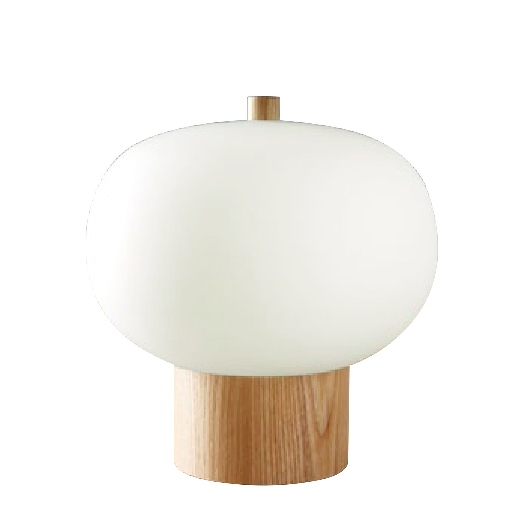 GROK Grok Ilargi LED table lamp light Ø 24 cm touch dim, for Living / Dining Room, wood, glass, 10.5 W, energy efficiency: A++, H: 25.5 cm