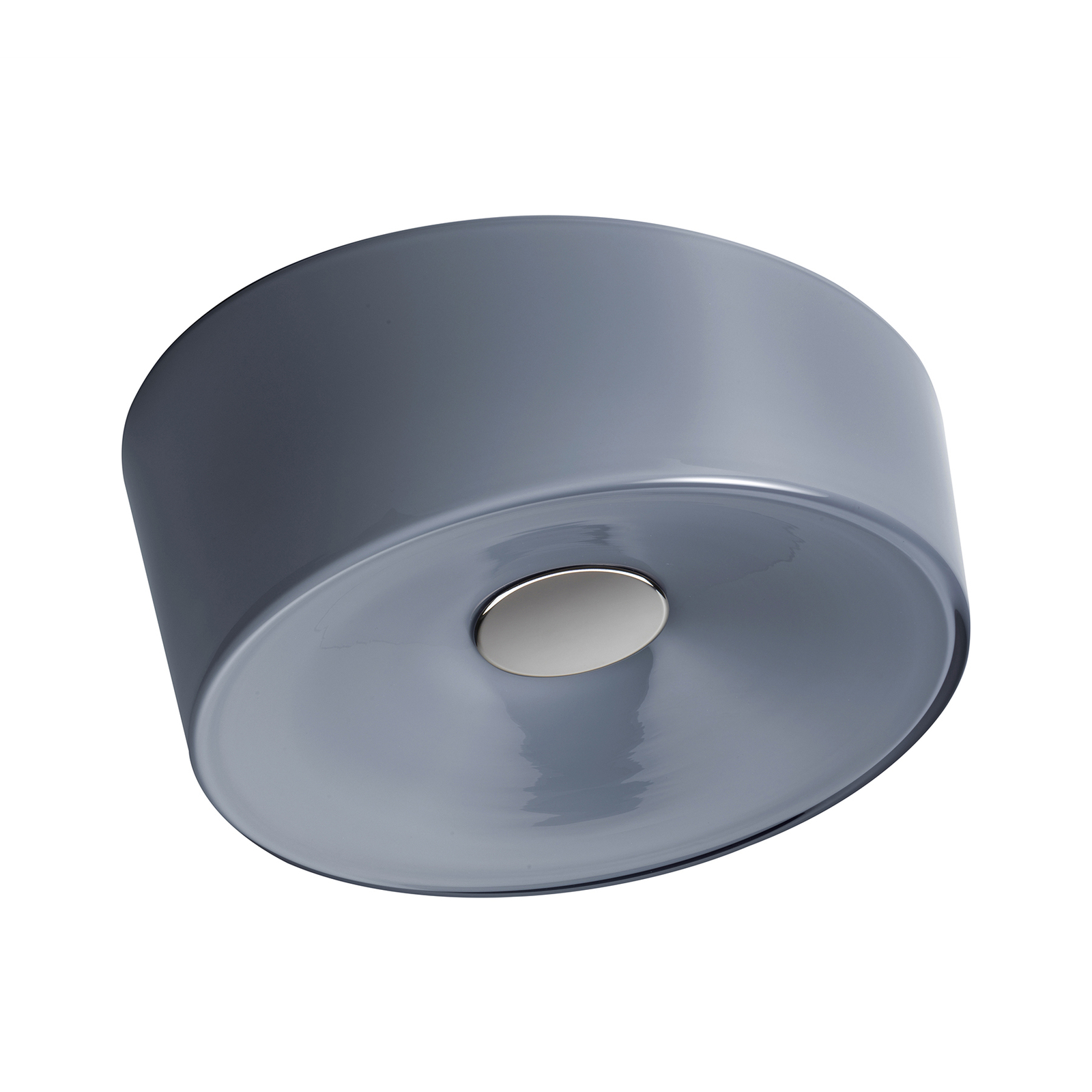 FOSCARINI Foscarini Lumiere XXS LED ceiling light, grey, for Living / Dining Room, handblown glass, aluminium, 18 W, energy efficiency: A+, H: 10 cm
