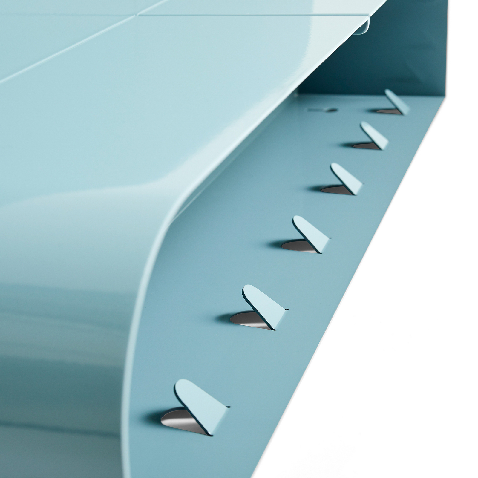 Korpus seinähylly vaatekoukkuilla, turkoosi, 90 cm - HAY