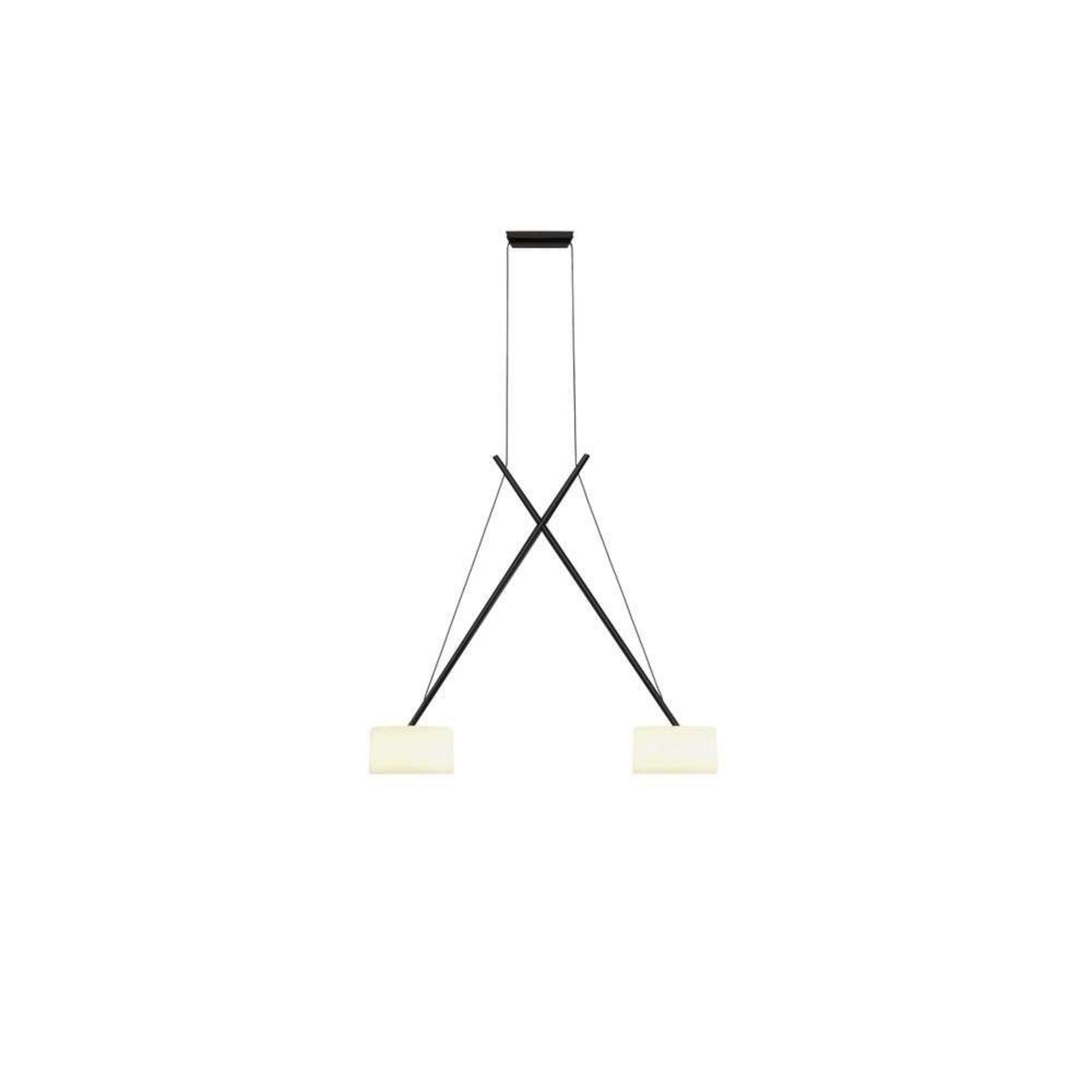 Twin LED Pendant Black/Glass - Serien Lighting