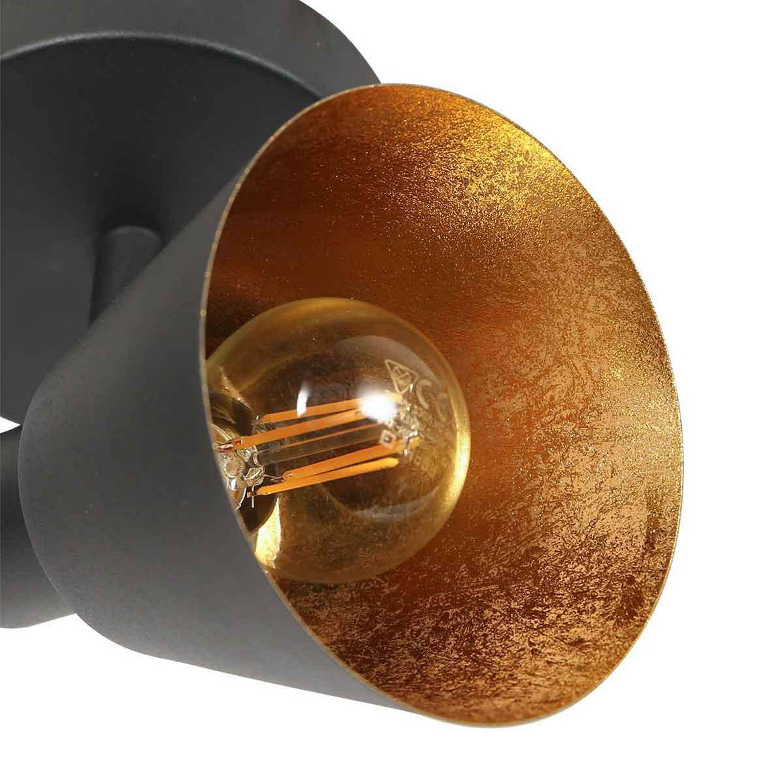 Reflektor ścienny Oeroe, 1-punktowa, czarna, metalowa, E14