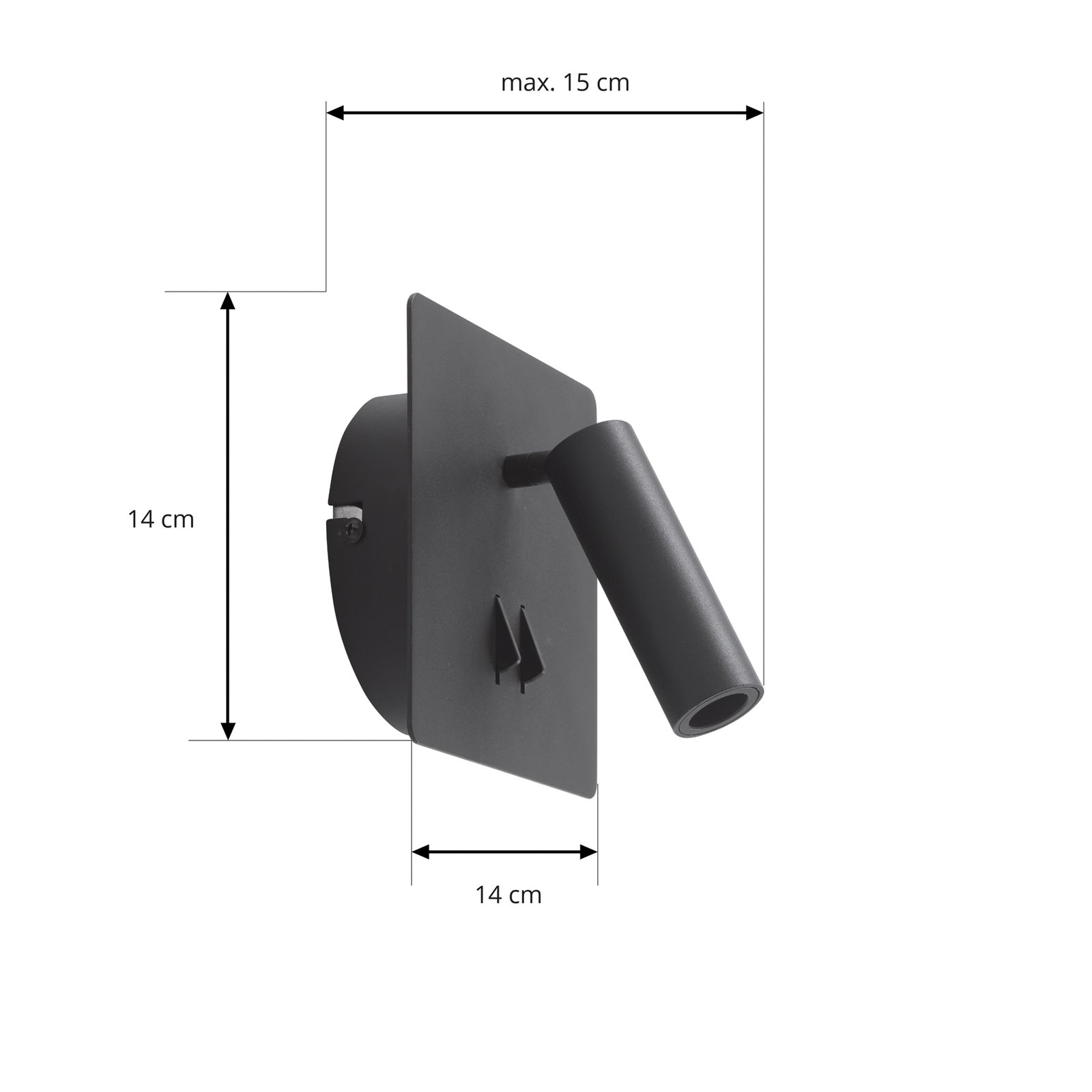Magya LED 2 SquareWall Lamp Black - Lucande