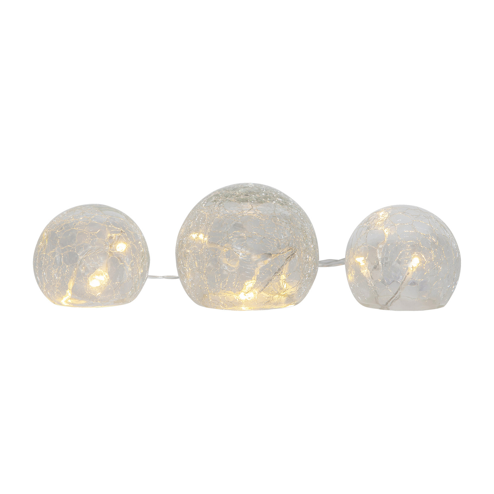 LED-Dekorationsleuchte Triss aus Glas, transparent