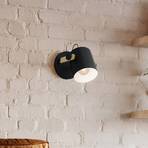 Hornwood fali lámpa, Ø 17 cm, fekete/barna, acél