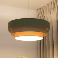 Triniti függőlámpa, zöld/bézs/krém, Ø 60 cm, textil