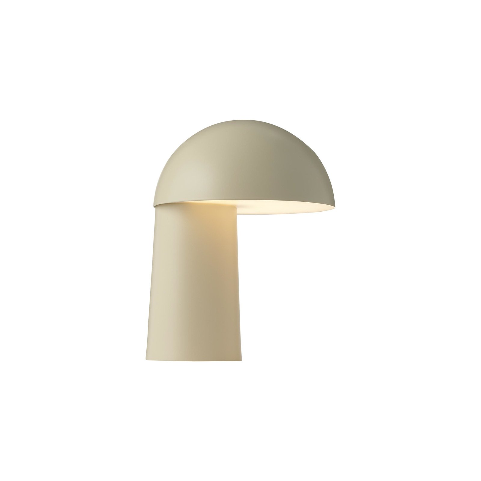 Lámpara de mesa LED recargable Faye Portable, beige, atenuable, USB