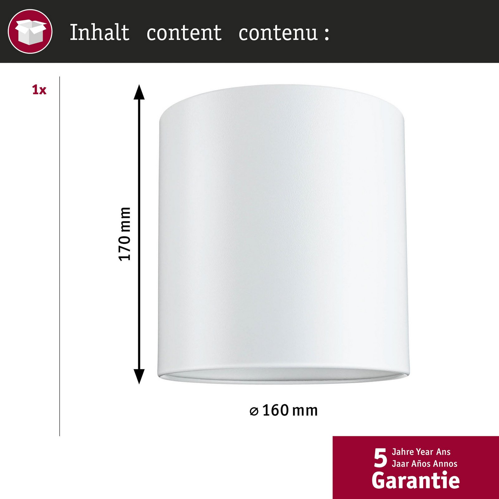Paulmann URail abat-jour Tallis 2Easy, blanc mat