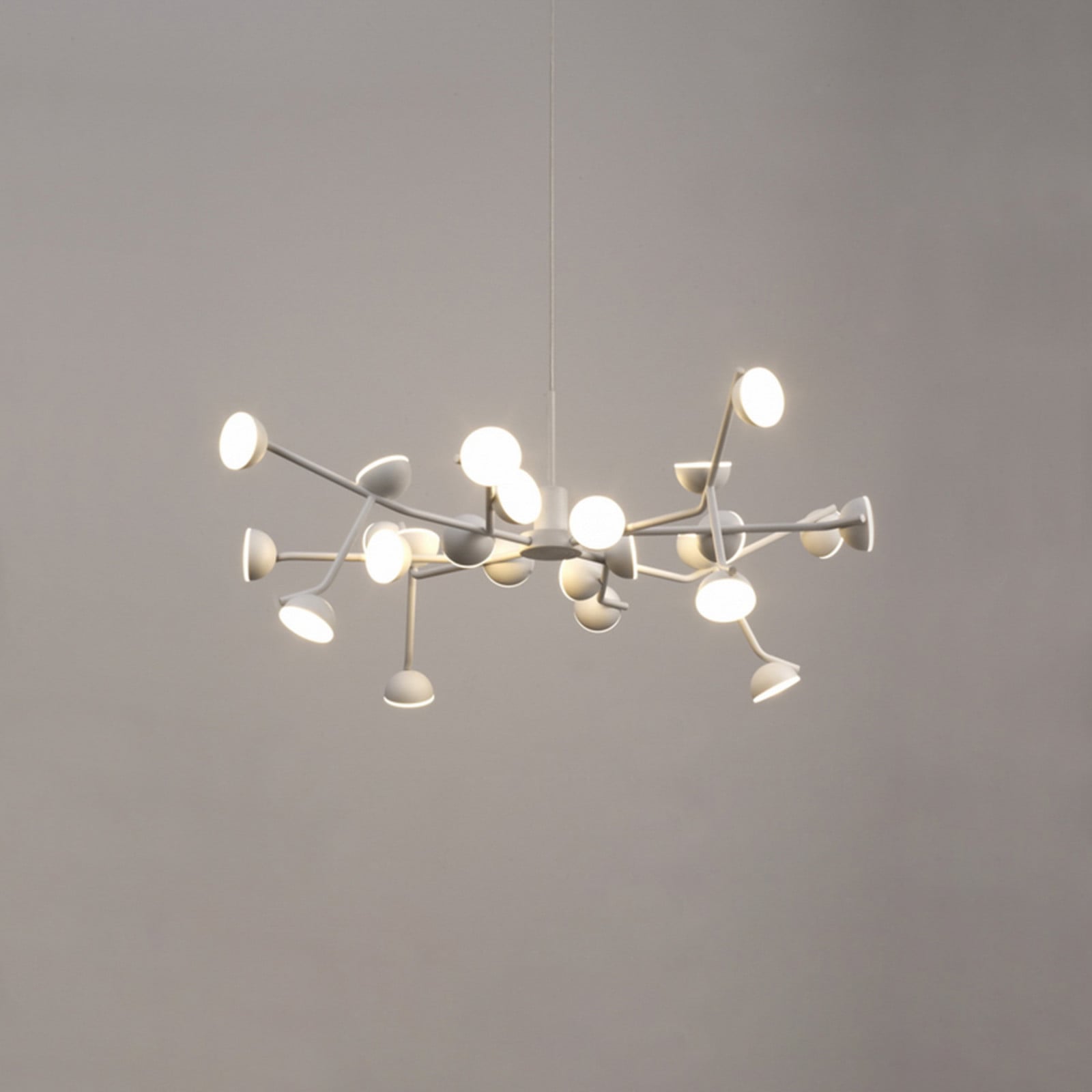 Luminária suspensa LED Adn, Form. redondo 24-fl.