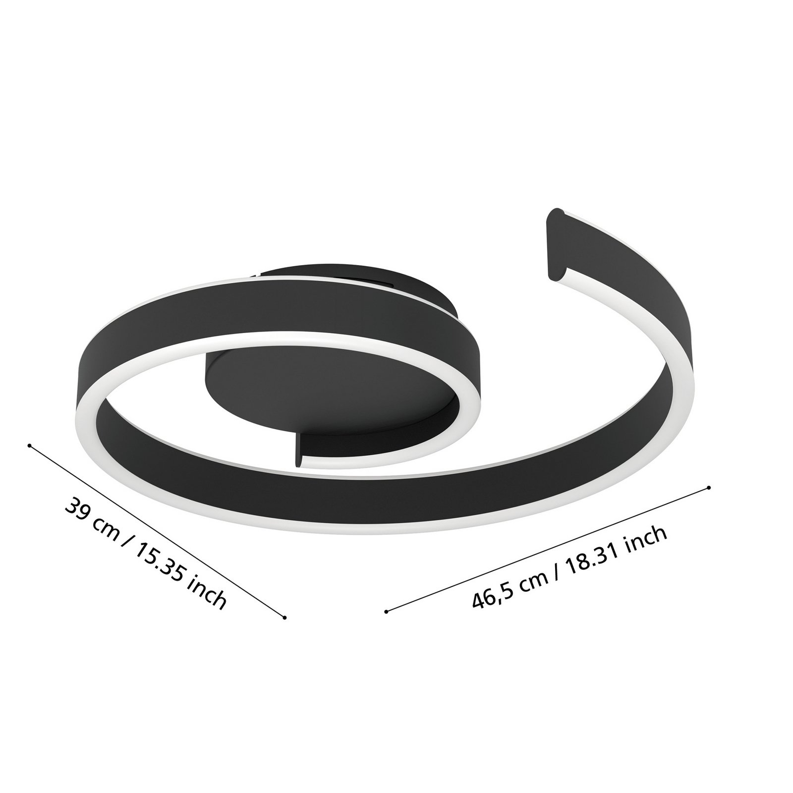 EGLO connect Smart-LED-Deckenleuchte Andabaia-Z, schwarz