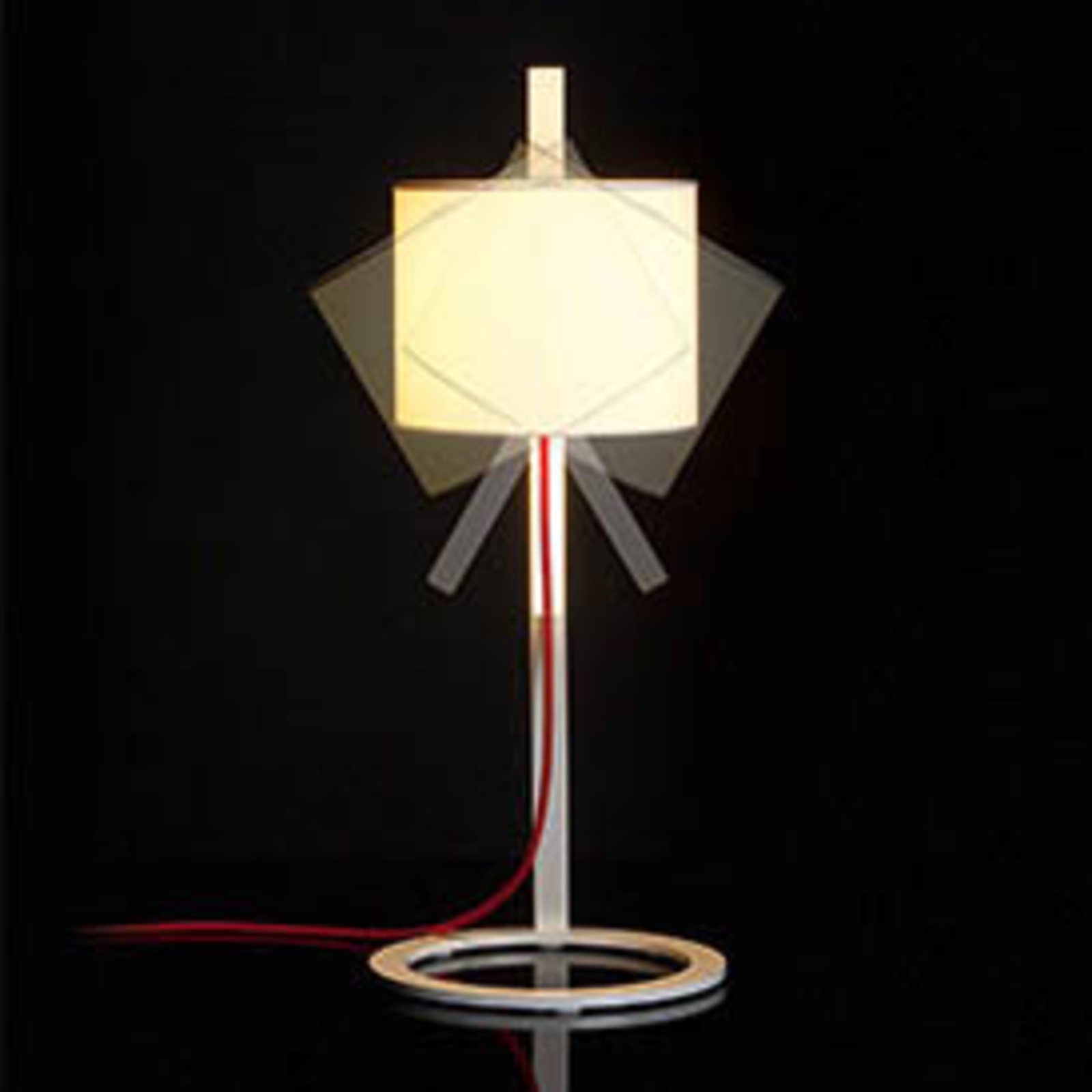 Steng Licht Loft LED-Tischleuchte, weiß/rot