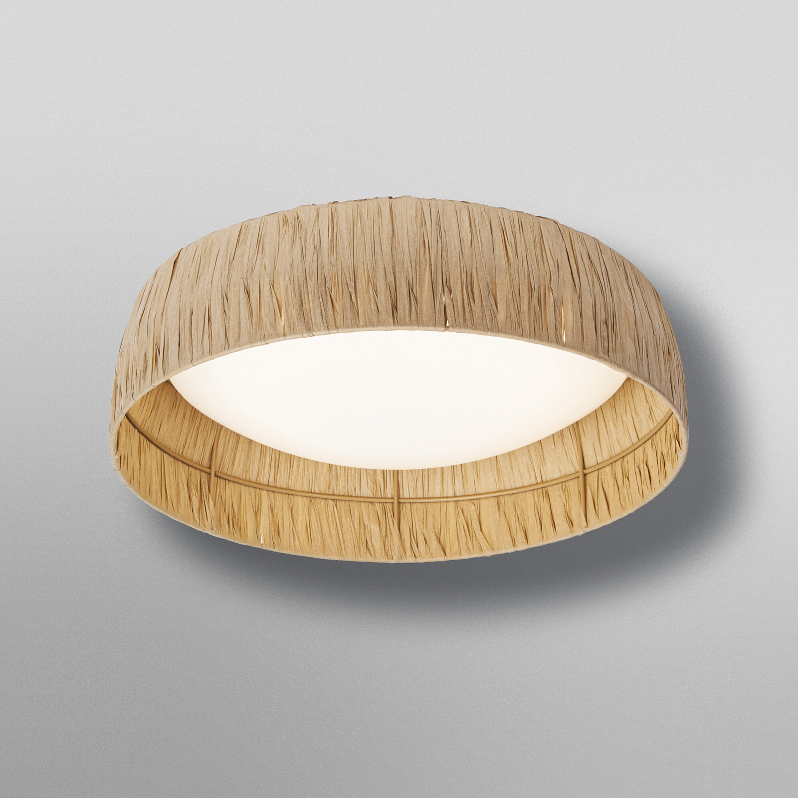 Plafonnier LED OSRAM Decor Bamboo Paper, Ø 40 cm, bambou
