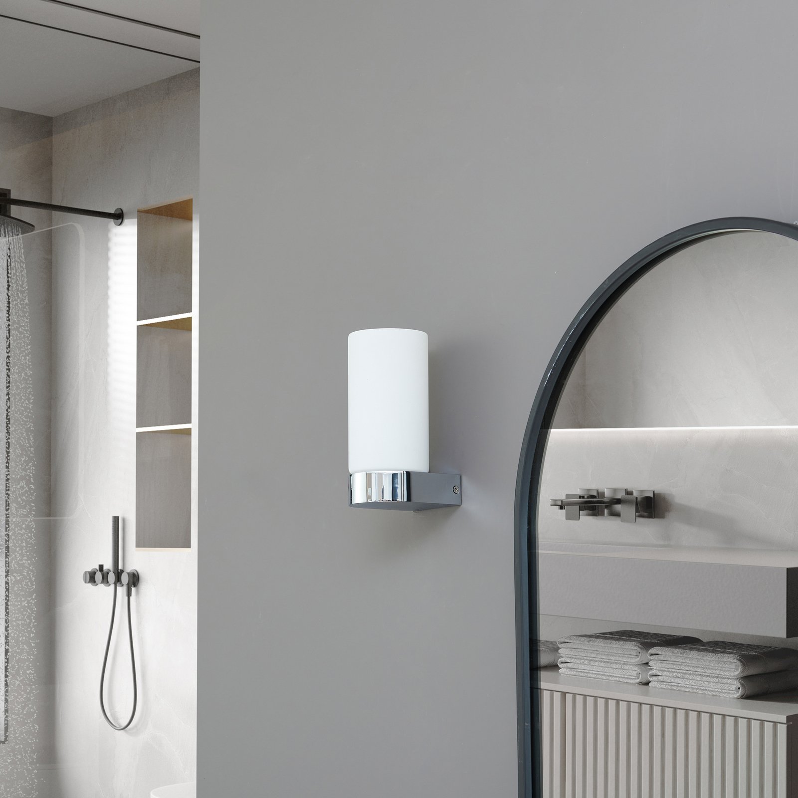 Basolo Lampa Ścienna H17,2 IP44 Chrom - Lucande