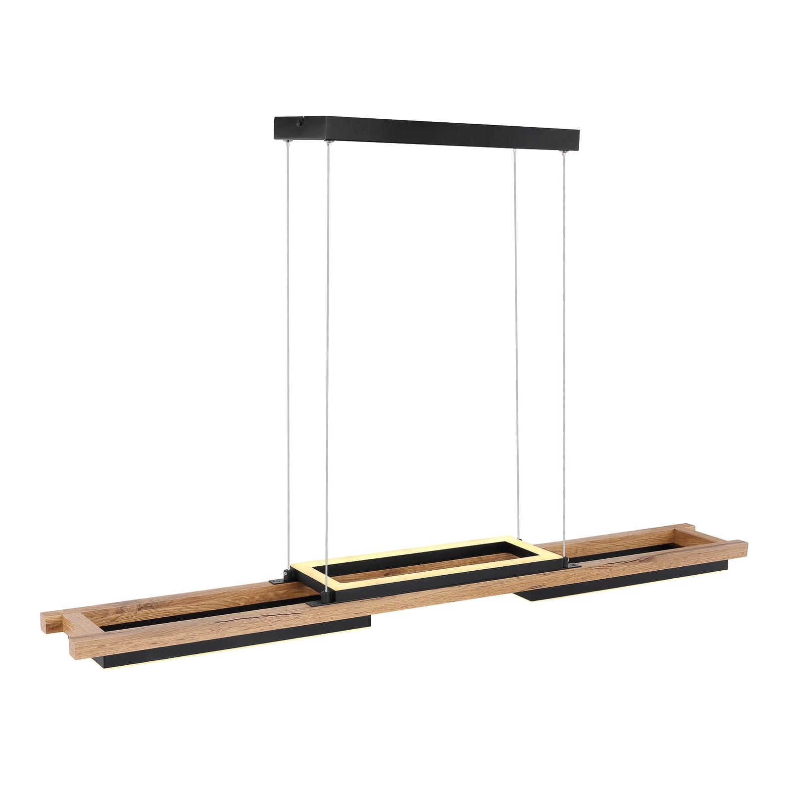 Lámpara colgante LED Illa en diseño de madera