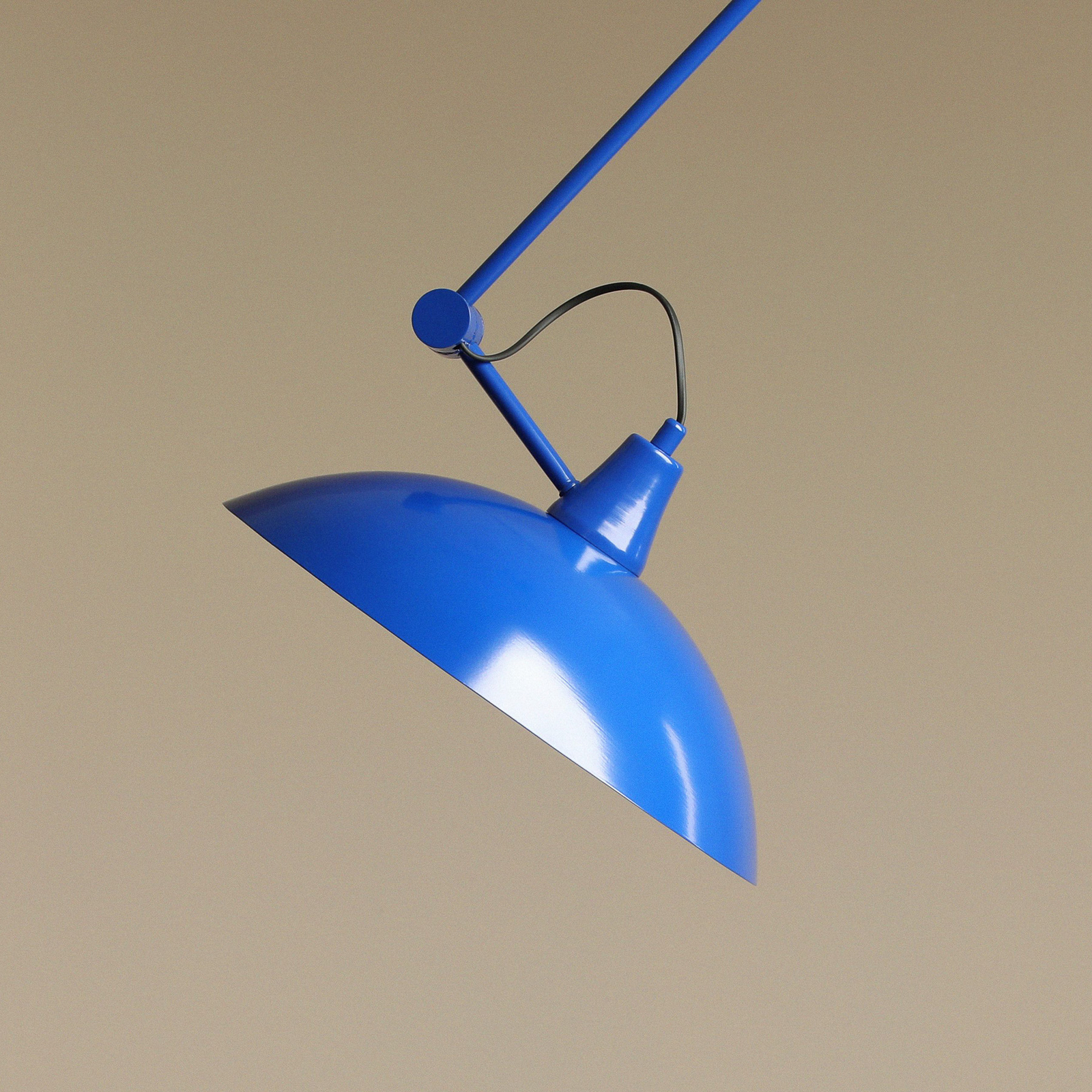 Viseća lampa Melos, plava, Ø 36 cm, metalna - Aldex