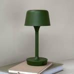 Dyberg Larsen LED table lamp Flow, green, height 25 cm