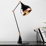 Yildo 7015 table lamp, black/copper, metal, height 50 cm