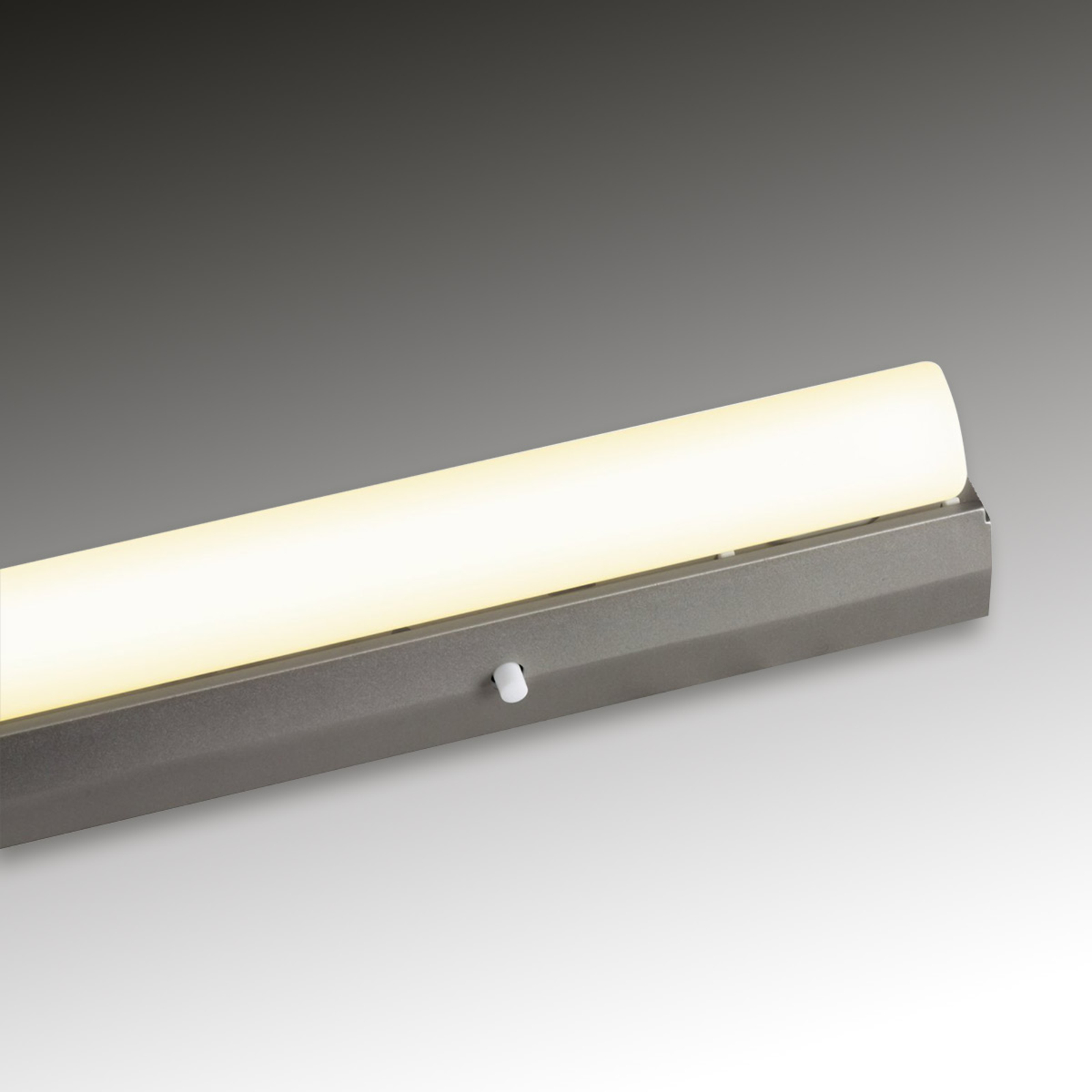 Heitronic Silver-coloured batten wall light, 60 W, Plastic, S14s, 60 W, energy efficiency: A++, L: 50.8 cm, W: 3.7 cm, H: 2.9 cm